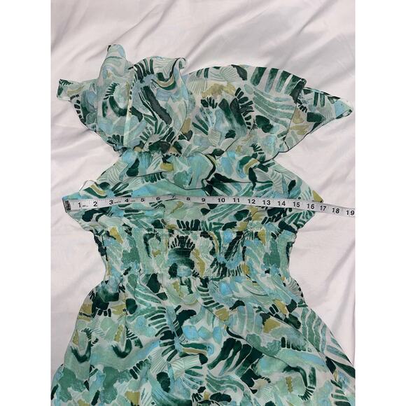 NWT Rabbit Rabbit Rabbit Design Women Off the Shoulder Green Dress Sz 6 MSRP$89 - Picture 4 of 5